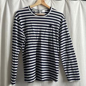 Comme des Garçons PLAY long sleeve striped unisex r-shirt